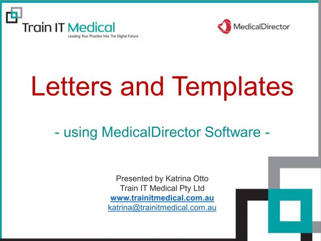 (45) Letters and Templates Using MedicalDirector online course